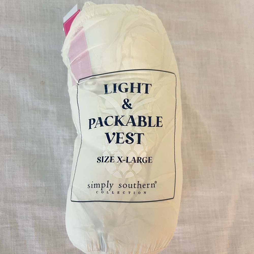 NWT Simply Southern Cream Puffer Vest - Picture 4 of 4